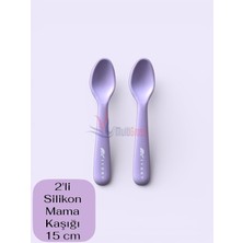Odea Tr 2'li Silikon Mama Kaşığı 15 Cm, Mor