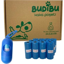 Budibu Kedi Köpek Kaka Poşeti Evcil Hayvan Dışkı Kaka Torbası Taşıma Kapsülü ve 12 Rulo (180 Poşet)