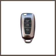 Bezos Ford Focus/cmax/fiesta/mondeo/transit Anahtar Uyumlu Silikon Oto Anahtar Kumanda Kabı Kılıf Füme ECO123