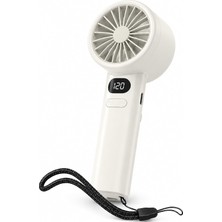 Odea Tr El Tipi Mini Fan, 250MAH Batarya, USB Şarj Edilebilir, Doğal Rüzgar Özelliği, Taşınabilir ve Kompakt Tasarım, Seyahat ve Ofis Için Ideal, Yüksek Performans, Serinletici Etki (Beyaz Fzm-01)