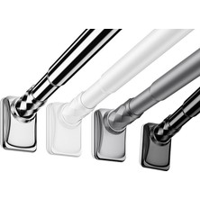 Odea Tr Ayarlanabilir, Vida Gerektirmeyen Duş Perdesi Çubuğu 40-500 Cm, Paslanmaz Çelik, Kaymaz, Uzatılabilir, Dolap, Banyo, Pencere Veya Kapı Için Ideal
