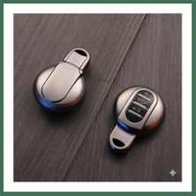 Bezos Mini Cooper-S Uyumlu Smart 3 Buton Silikon Oto Anahtar Kumanda Kabı Kılıf Gri Bss