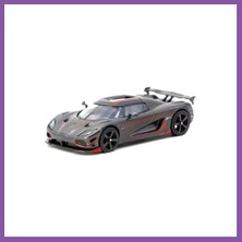 Bezos 1/64 Model Araç Agera Rs Black Carbon Fiber / Red Accents Bzoshb