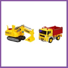 Bezos S00001999 1/20 Inşaat Araçları 2li Ses/ışık Bzoshb