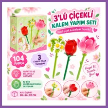Bezos 3’lü Çiçekli Kalem Yapım Seti 104 Parça Bzoshb