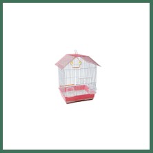 Bezos Çift Kapılı Kuş Kafesi Pembe 34,5X28X46 cm Bss
