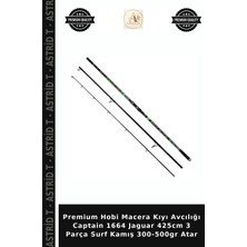 Premium Hobi Macera Kıyı Avcılığı Captain 1664 Jaguar 425CM 3 Parça Surf Kamış 300-500GR Atar