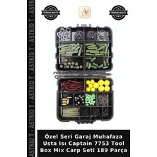Özel Seri Garaj Muhafaza Usta Isı Captain 7753 Tool Box Mix Carp Seti 189 Parça