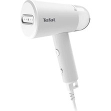 Tefal Travel Seyahat Tipi Buharlı Düzleştirici Ütü, 1200 W, 20 G/dk Sürekli Buhar, 25 Saniyede Hızlı Isınma, 70 ml Su Haznesi, Katlanır Kompakt Tasarım, Kumaş Fırçası, Beyaz, 2 M Kablolu