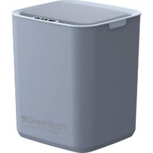 Die Grup Greentech Sensörlü Çöp Kovası Şarjlı Akıllı, Gri, 22 Litre, GT-SC05