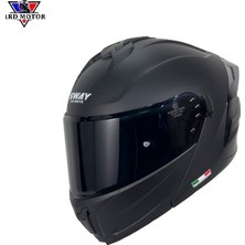 Sway 919 Güneş Vizörlü Çene Açılır Kask Mat Siyah