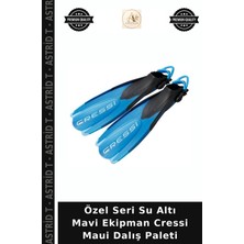 Özel Seri Su Altı Mavi Ekipman Cressi Maui Dalış Paleti