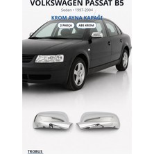 Trobus Volkswagen Passat B5 1997-2004 Uyumlu Krom Ayna Kapağı 2 Parça Abs Krom