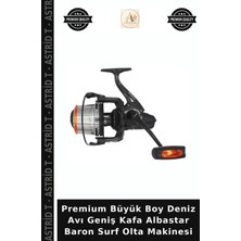 Premium Büyük Boy Deniz Avı Geniş Kafa Albastar Baron Surf Olta Makinesi