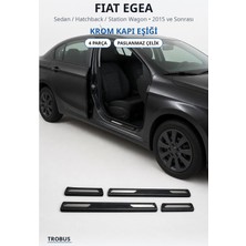 Trobus Fiat Egea 2015 ve Sonrası Uyumlu Krom Kapı Eşiği 4 Parça Paslanmaz Çelik