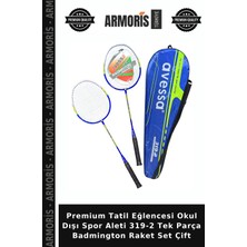 Armoris Premium Tatil Eğlencesi Okul Dışı Spor Aleti 319-2 Tek Parça Badmington Raket Set Çift