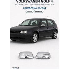 Trobus Volkswagen Golf 4 1998-2004 Uyumlu Krom Ayna Kapağı 2 Parça Abs Krom