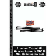 Armoris Premium Taşınabilir Gençler Alışveriş MBS02 Mini Badmington Seti