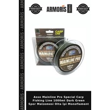 Armoris Asso Mainline Pro Special Carp Fishing Line 1000MT Dark Green Spor Malzemesi Olta Ipi Monoflament