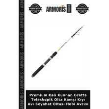 Armoris Premium Kali Kunnan Gratta Teleskopik Olta Kamşı Kıyı Avı Seyahat Oltası Hobi Avcısı