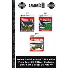 Armoris Delux Serisi Mutant 3599 Killer Frog 6cm 3lü Silikon Kurbağa Suni Yem Balıkçı Su Altı Av