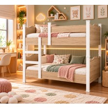 Moonra Home Çocuk Odası Ranza Tek Kişilik Yatağa Dönüşebilen Ranza R 1001 Tamamı Ayrılabilir Ranza