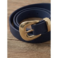 EBG Fashion Kadın Oval Gold Tokalı Dikişsiz Kemer – Pantolon, Etek ve Ceket Bel Kemeri