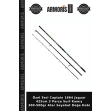 Armoris Özel Seri Captain 1664 Jaguar 425CM 3 Parça Surf Kamış 300-500GR Atar Seyahat Doğa Hobi