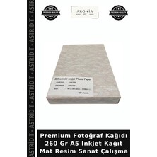 Premium Fotoğraf Kağıdı 260 gr A5 Inkjet Kağıt Mat Resim Sanat Çalışma