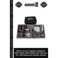 Armoris Delux Serisi Captain Sapphire Pro 2500-2508-3000 Spin Makine 9+1 Bb Balıkçılık Karbon Gövde