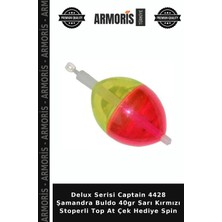 Armoris Delux Serisi Captain 4428 Şamandra Buldo 40GR Sarı Kırmızı Stoperli Top At Çek Hediye Spin