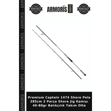 Armoris Premium Captain 1474 Shore Pela 285CM 2 Parça Shore Jig Kamışı 40-80GR Balıkçılık Takım Olta