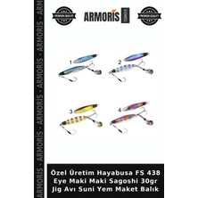 Armoris Özel Üretim Hayabusa Fs 438 Eye Maki Maki Sagoshi 30GR Jig Avı Suni Yem Maket Balık