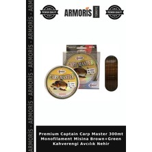 Armoris Premium Captain Carp Master 300MT Monofilament Misina Brown+Green Kahverengi Avcılık Nehir