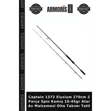 Armoris Captain 1372 Elysium 270CM 2 Parça Spin Kamış 10-45GR Atar Av Malzemesi Olta Takımı Tatil