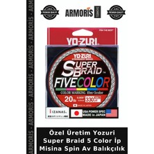 Armoris Özel Üretim Yozuri Super Braid 5 Color Ip Misina Spin Av Balıkçılık