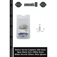 Armoris Delux Serisi Captain 336 Üçlü Iğne Balık Için 100LÜ Kutu Nikel Avcılık Oltacı Olta Iğnesi