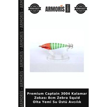 Armoris Premium Captain 3004 Kalamar Zokası 8cm Zebra Squid Olta Yemi Su Üstü Avcılık