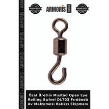 Armoris Özel Üretim Mustad Open Eye Rolling Swivel DLT03 Fırdöndü Av Malzemesi Balıkçı Ekipmanı