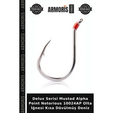 Armoris Delux Serisi Mustad Alpha Point Notorious 10024AP Olta Iğnesi Kısa Dövülmüş Deniz