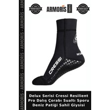 Armoris Delux Serisi Cressi Resilient Pro Dalış Çorabı Sualtı Sporu Deniz Patiği Sahil Giysisi