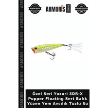Armoris Özel Seri Yozuri 3dr-X Popper Floating Sert Balık Yüzen Yem Avcılık Tuzlu Su