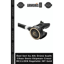 Armoris Özel Seri Su Altı Ürünü Sualtı Cihazı Deniz Ekipmanı Cressi MC11/ZEN Regülatör Int Gold
