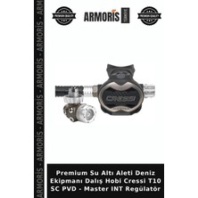 Armoris Premium Su Altı Aleti Deniz Ekipmanı Dalış Hobi Cressi T10 Sc Pvd - Master Int Regülatör