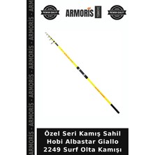Armoris Özel Seri Kamış Sahil Hobi Albastar Giallo 2249 Surf Olta Kamışı
