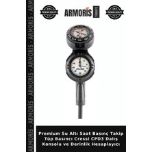 Armoris Premium Su Altı Saat Basınç Takip Tüp Basıncı Cressi Cpd3 Dalış Konsolu ve Derinlik Hesaplayıcı
