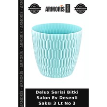 Armoris Delux Serisi Bitki Salon Ev Desenli Saksı 3 Lt No 3