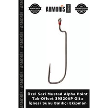 Armoris Özel Seri Mustad Alpha Point Tak-Offset 39820AP Olta Iğnesi Sunu Balıkçı Ekipman