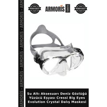 Armoris Su Altı Aksesuarı Deniz Gözlüğü Yüzücü Eşyası Cressi Big Eyes Evolution Crystal Dalış Maskesi
