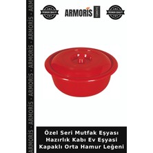 Armoris Özel Seri Mutfak Eşyası Hazırlık Kabı Ev Eşyasi Kapaklı Orta Hamur Leğeni